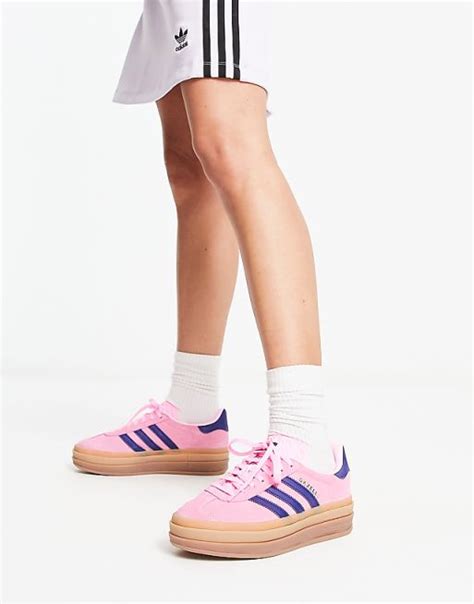 pink adidas gazelle platform|adidas originals gazelle women's pink.